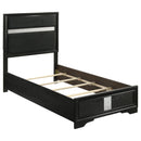 Miranda 51-inch Wood California King Storage Panel Bed Black
