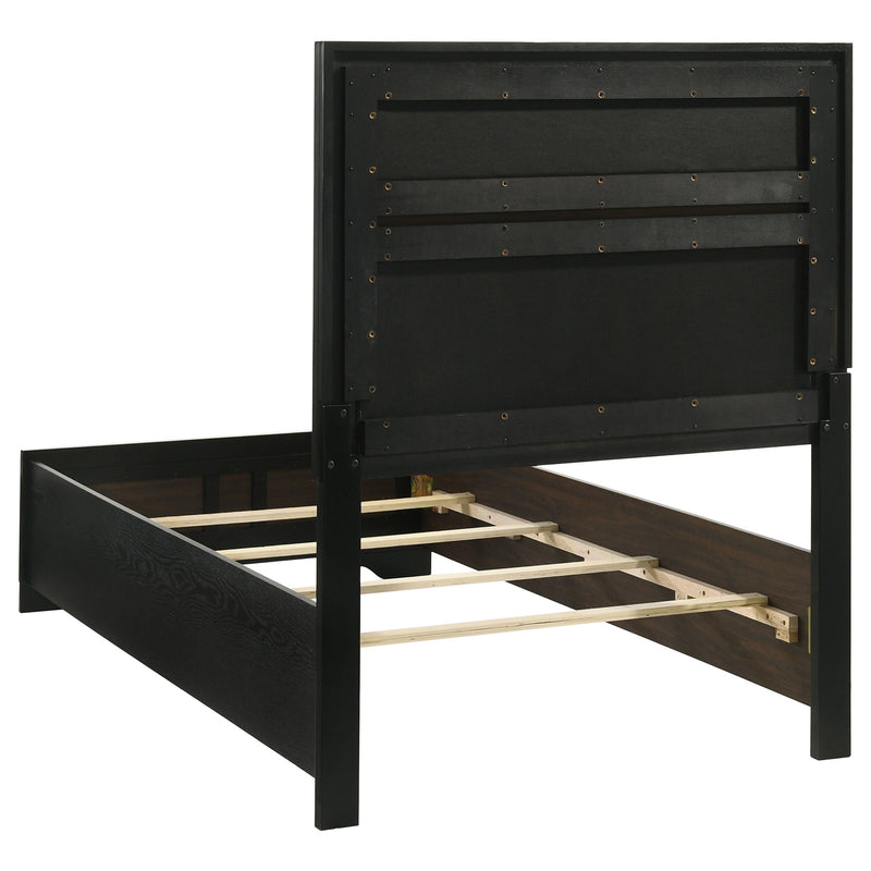 Miranda 51-inch Wood California King Storage Panel Bed Black