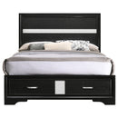 Miranda 51-inch Wood California King Storage Panel Bed Black