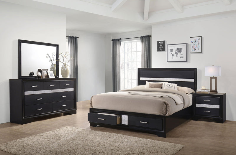 Miranda  California King Bedroom Set Black