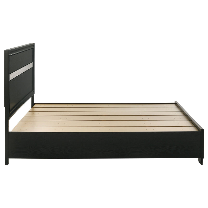 Miranda 51-inch Wood California King Storage Panel Bed Black