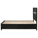 Miranda 51-inch Wood California King Storage Panel Bed Black