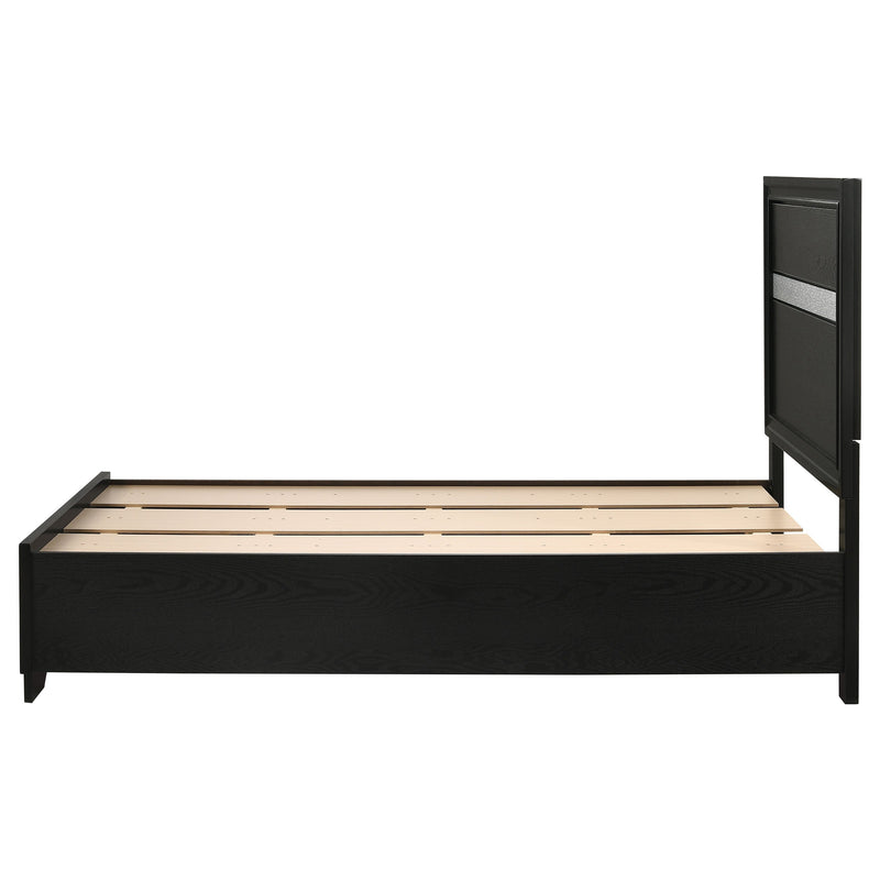 Miranda 51-inch Wood California King Storage Panel Bed Black