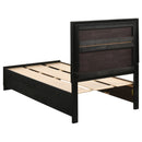 Miranda 51-inch Wood California King Storage Panel Bed Black