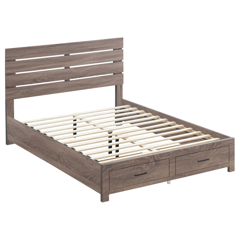 Brantford Wood  Panel Bed Barrel Oak