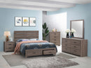 Brantford Wood  Panel Bed Barrel Oak