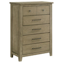 Hazlewood 5-drawer Bedroom Chest of Drawers Vineyard Oak