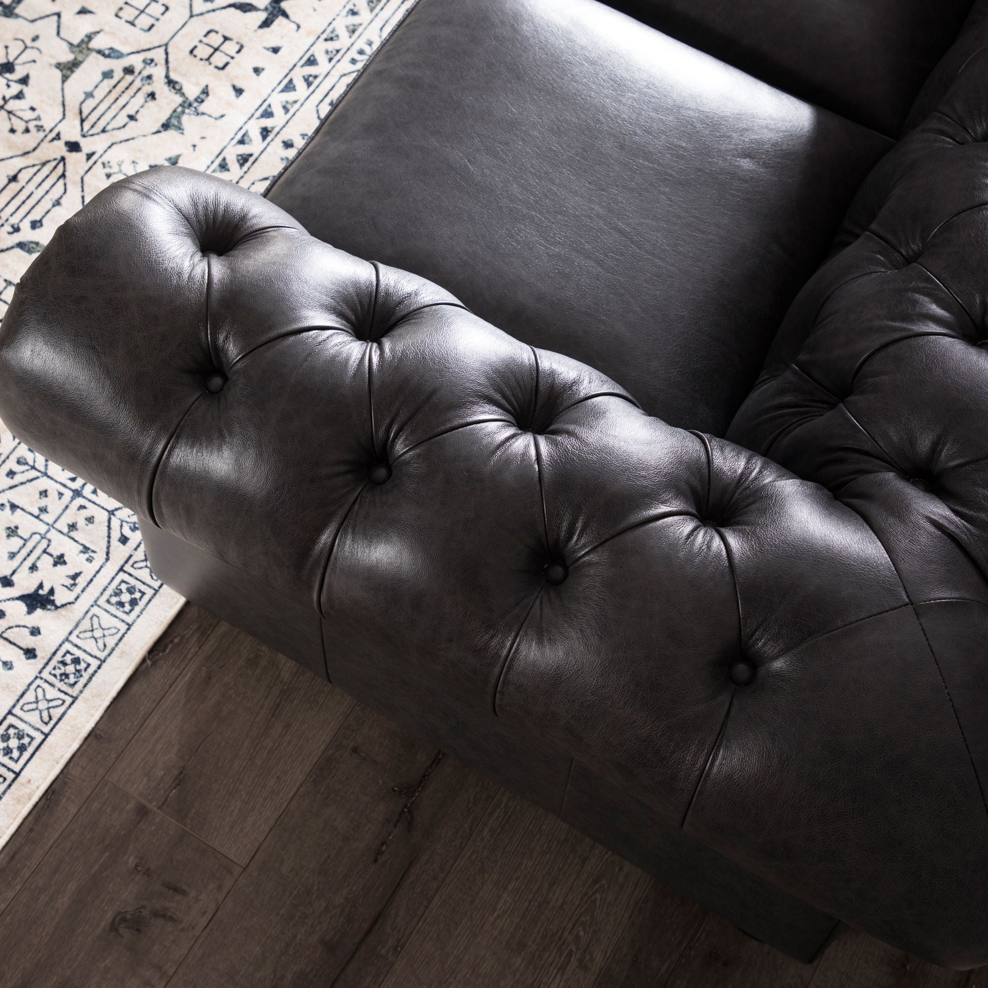 Traditional Tufted Chesterfield Nailhead Sofa