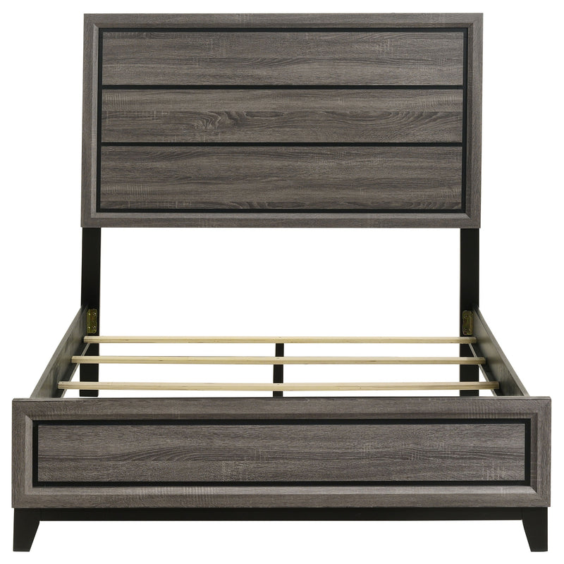 Watson Wood California King Panel Bed Grey Oak