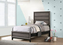 Watson Wood California King Panel Bed Grey Oak