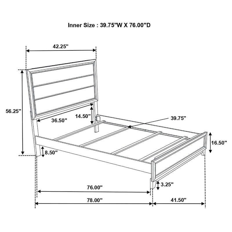 Watson Wood California King Panel Bed Grey Oak