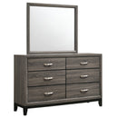 Watson 6-drawer Dresser Grey Oak