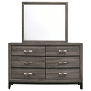 Watson 6-drawer Dresser Grey Oak