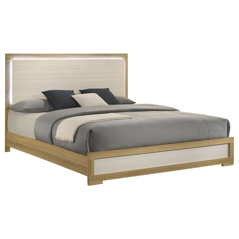Hyland  Panel Bed LED Headboard Natural