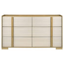 Hyland 6-drawer Dresser with Mirror Natural