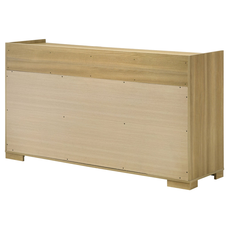 Hyland 6-drawer Dresser with Mirror Natural
