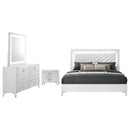 Cassia LED Bedroom Set White High Gloss