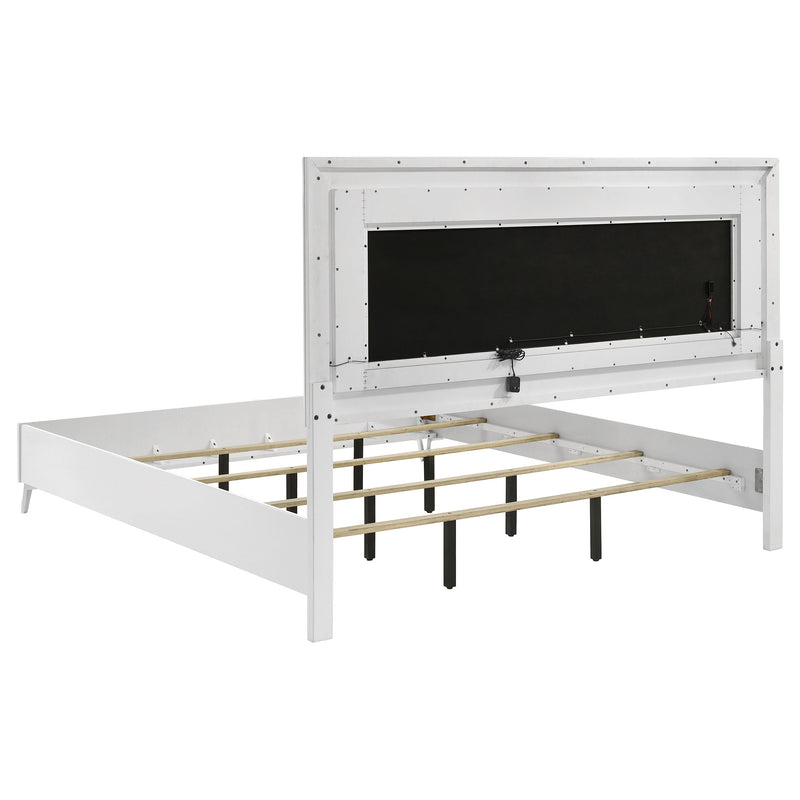 Cassia LED Bedroom Set White High Gloss