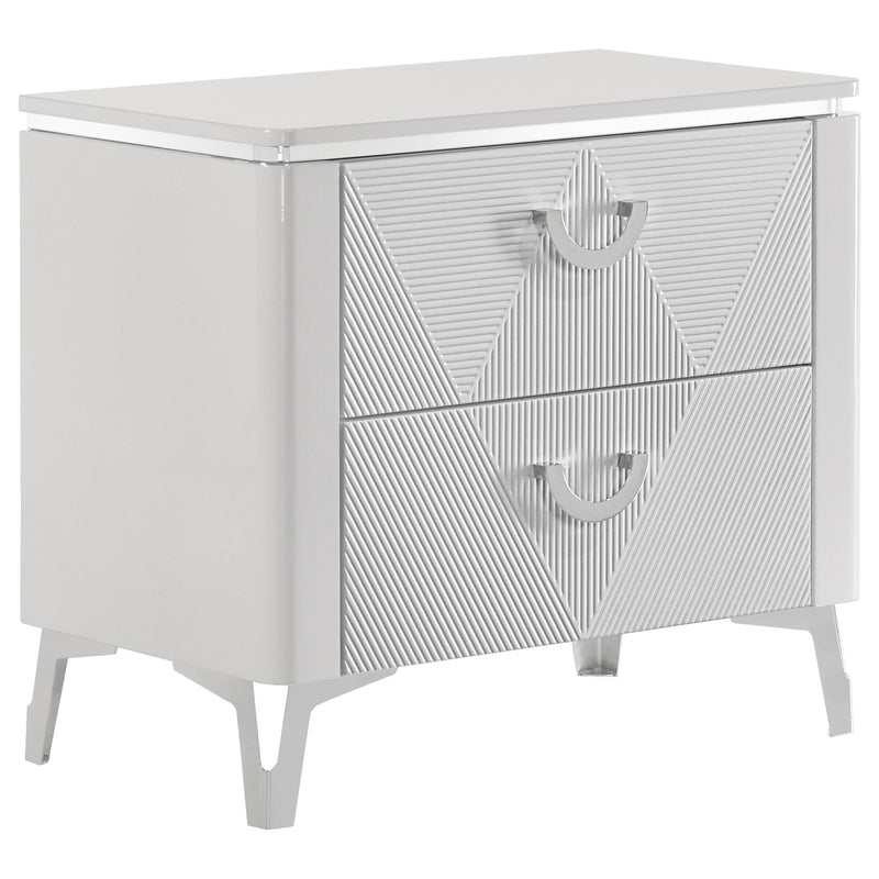 Cassia LED Bedroom Set White High Gloss