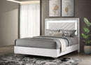 Cassia LED Panel Bed White High Gloss