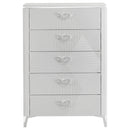 Cassia 5-drawer Bedroom Chest of Drawers White High Gloss