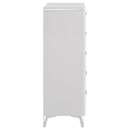Cassia 5-drawer Bedroom Chest of Drawers White High Gloss
