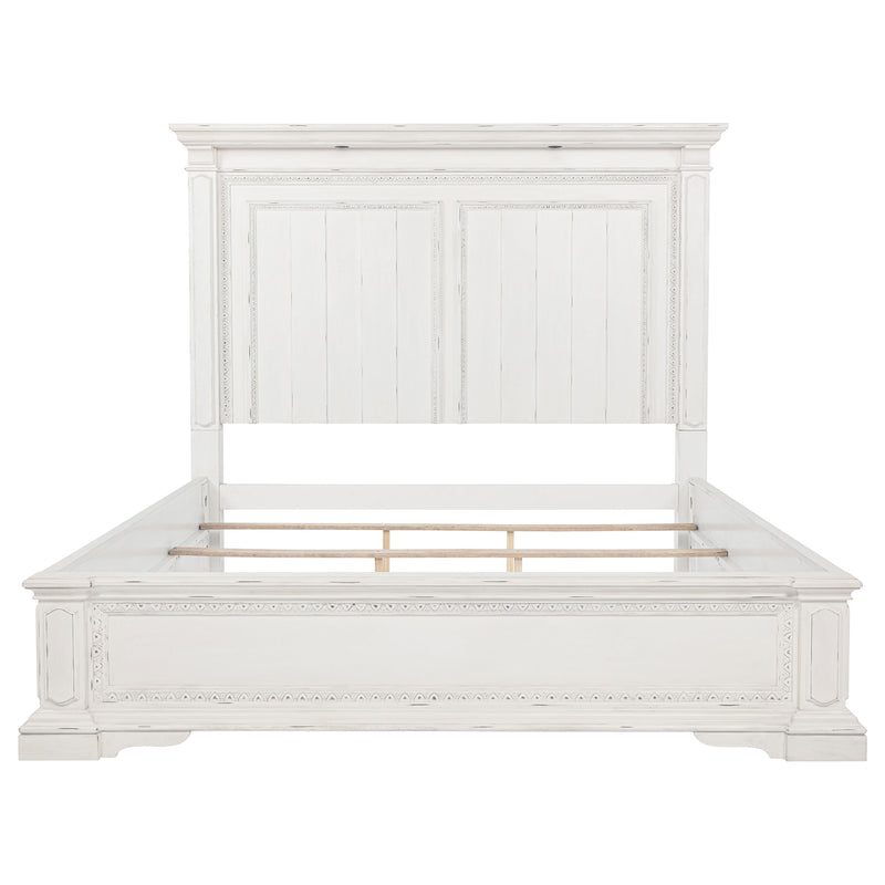 McKinney LED Light Panel Bed Vintage White