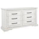 McKinney 6-drawer Bedroom Dresser Cabinet Vintage White
