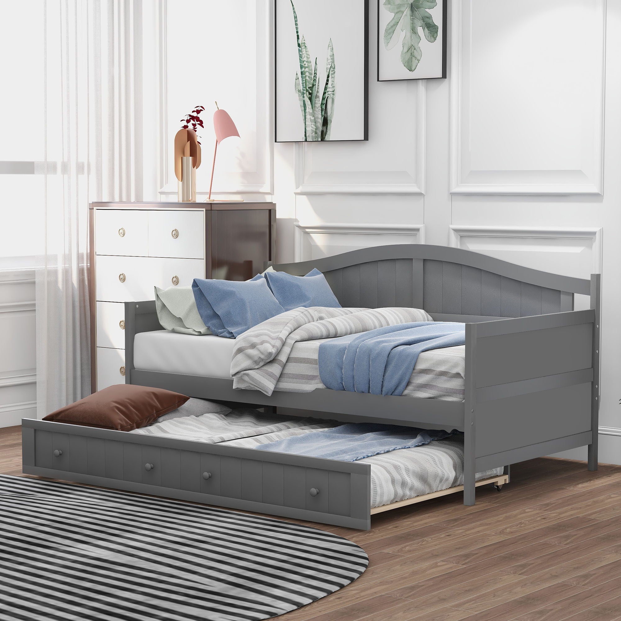 Wooden Daybed, Sofa Bed, No Box Spring Needed