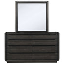 Leandro 8-drawer Bedroom Dresser with Mirror Burnished Black