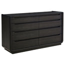 Leandro 8-drawer Bedroom Dresser Cabinet Burnished Black