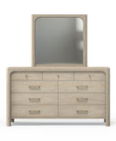 Solano 9-drawer Bedroom Dresser with Mirror Weathered Mango
