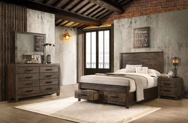 Woodmont  California King Bedroom Set Golden Brown