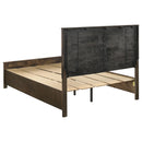Woodmont California King Storage Bed Rustic Golden Brown
