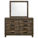 Woodmont 8-drawer Dresser Rustic Golden Brown