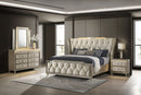 Lorient 4-piece Queen Bedroom Set Ivory and Camel