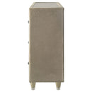 Lorient 8-drawer LED Bedroom Flame Box Dresser Ivory Camel