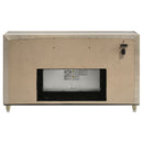 Lorient 8-drawer LED Bedroom Flame Box Dresser Ivory Camel
