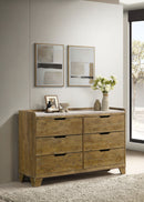 Henderson 6-drawer Bedroom Dresser Cabinet Medium Oak