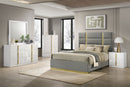 Ines  Bedroom Set Grey/Navy and White High Gloss