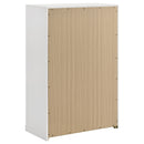 Ines 5-drawer Bedroom Chest of Drawers White High Gloss