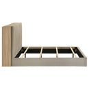 Arielle  Bookcase Panel Storage Bed Light Oak