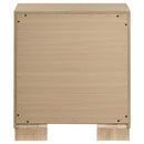 Arielle 2-drawer Bedroom Nightstand with Casters Light Oak