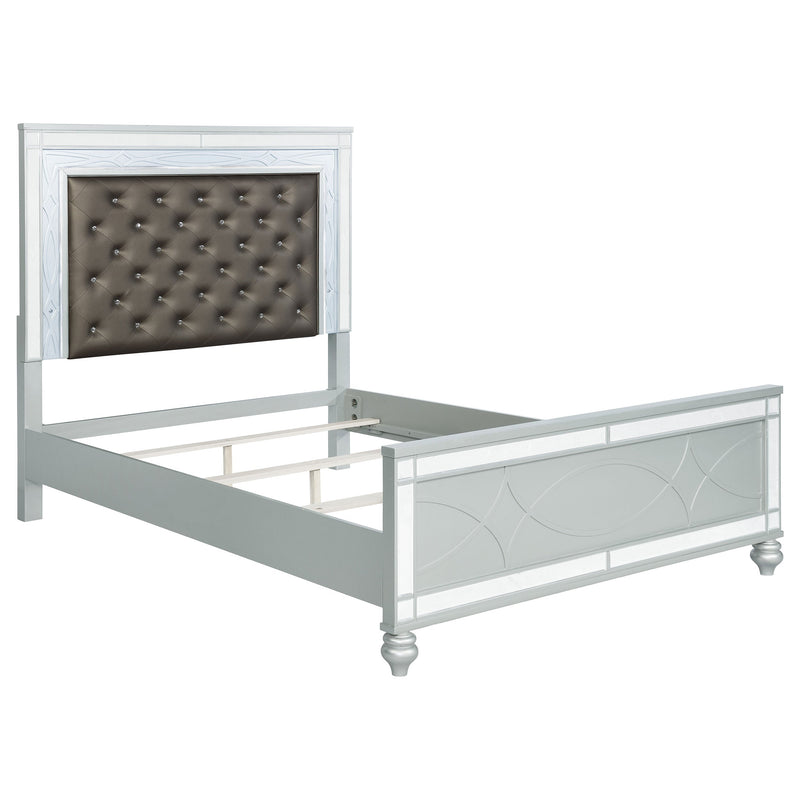 Gunnison  California King Bedroom Set Silver Metallic