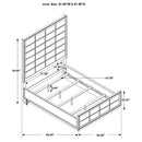 Durango 77-inch California King Panel Bed Smoked Peppercorn