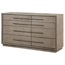 Durango 8-drawer Dresser and Mirror Taupe Oak