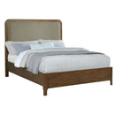 Maderia 57-inch Upholstered California King Panel Bed Walnut