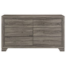 Wright 6-drawer Dresser and Mirror Brown Oak