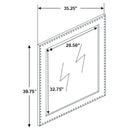 Melody Upholstered Dresser Mirror Pacific Blue