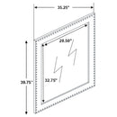 Melody Upholstered Dresser Mirror Grey